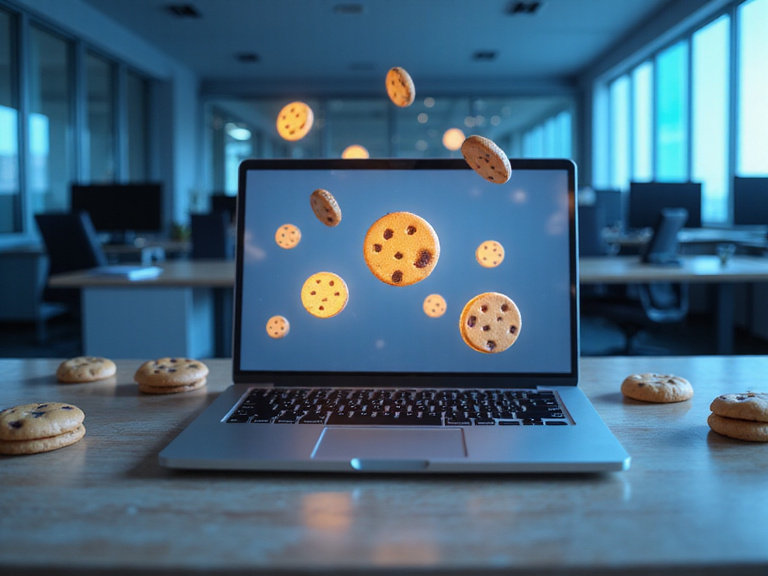 Illustration of browser cookies concept